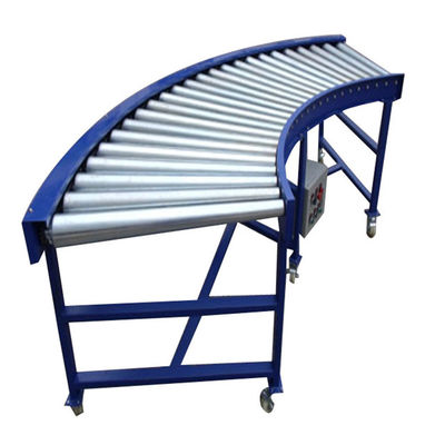 quality  Heat Resistant Automatic Logistics Curved Spinning Roller Conveyor Line factory