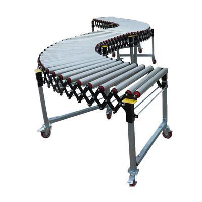 fire resistant flexible electric roller conveyor/expanding roller conveyor/telescopic electric roller conveyor