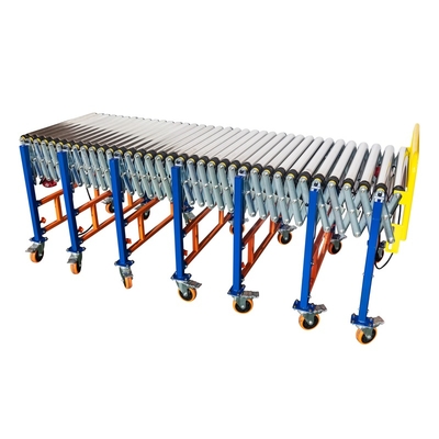 2022 China Xinshen Hot Sale Heat Resistant Gravity Roller Conveyor Flexible Extendable Helpless Roller Conveyor