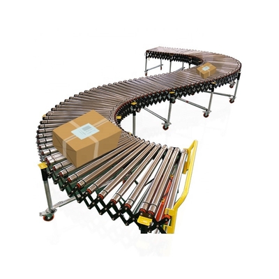 Heat resistant curved flexible telescopic steel /oil /fire gravity roller conveyor system conveyor idler roller