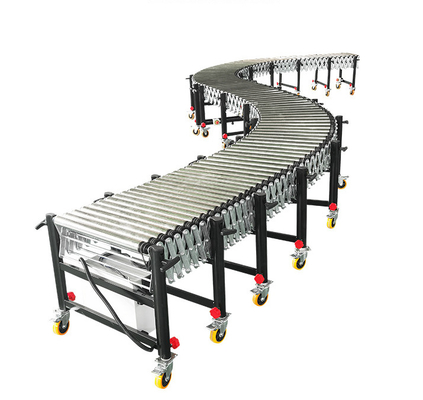 Heat Resistant Steel Skid Wheel Telescopic Gravity Roller Conveyor Price