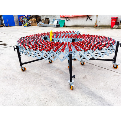 Large Skid Heat Resistant Flexible Wheel Heat Resistant Roller Gravity Container Gravity Groove Container Gravity Conveyor Roller Flexible Truck Container