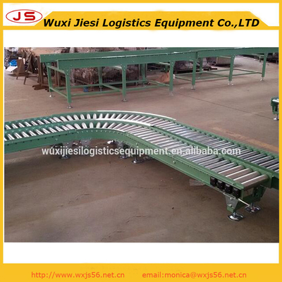 Oil Resistant Curved Roller Conveyor , Taper Roller Conveyor