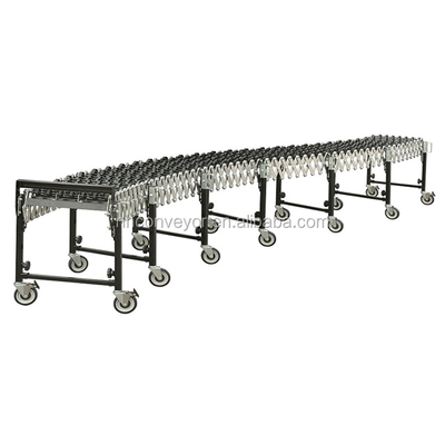 Heat Resistant Roller Skate Wheel Flexible Gravity Warehouse Unloading Conveyor