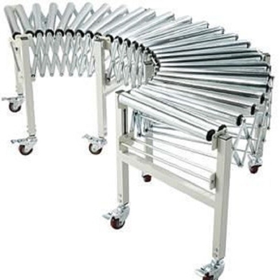 Hotels Width 600mm Length 2.4m Flexible Expandable Gravity Roller Conveyors For Warehouse
