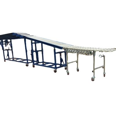 Heat resistant flexible expandable zinc steel roller conveyor for container retractable roller conveyors