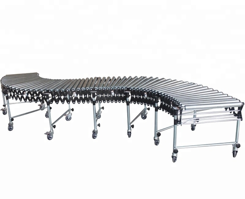 Oil Resistant Retractable Roller Conveyors For Loading And Unloading Container Or Truck